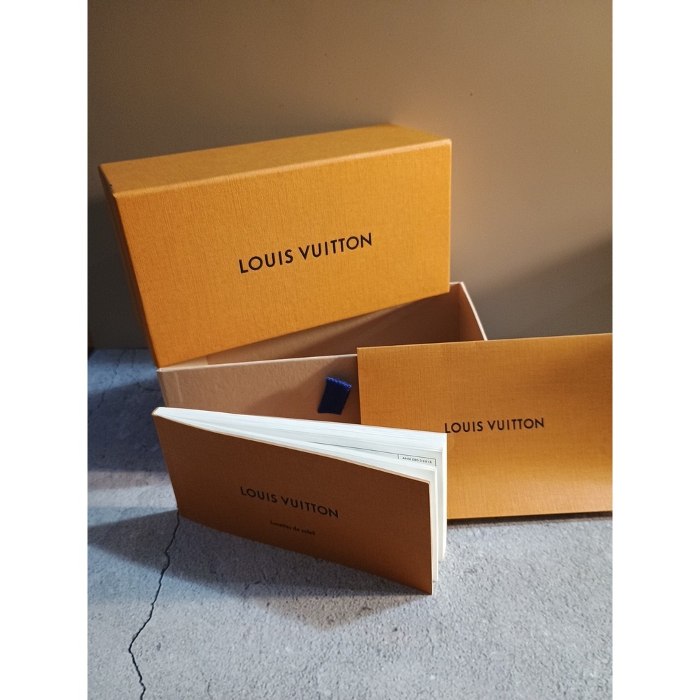 Authentic LOUIS VUITTON Empty Yellow Gold Sunglass Gift Box